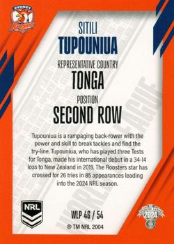 2024 NRL Traders Titanium - World In League Parallel #WLP46 Sitili Tupouniua Back